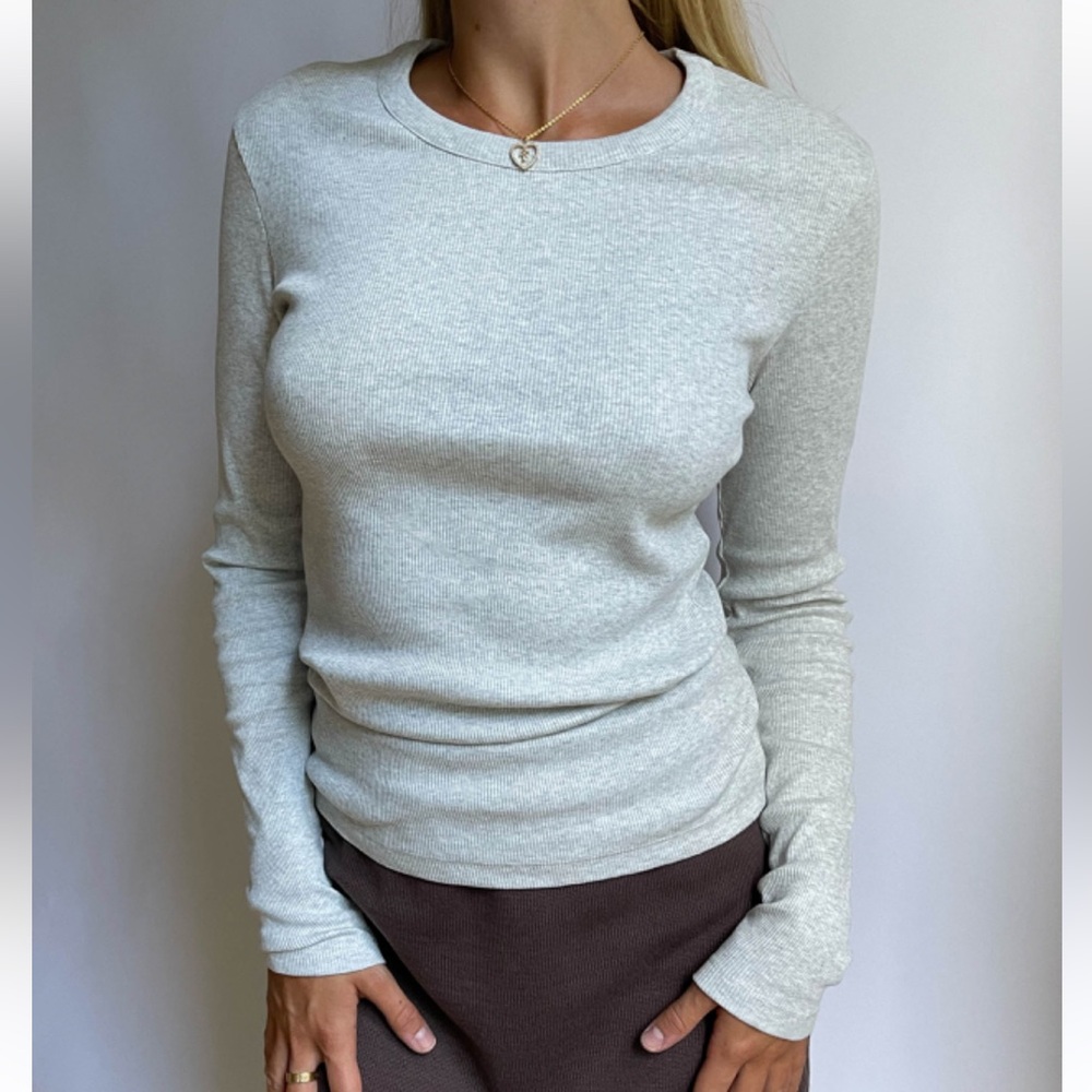 Djerf Avenue Daily Long Sleeve Top Ribbed